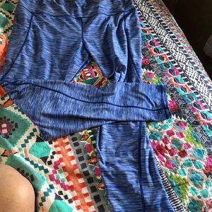 Yoga pants, size 3x, blue